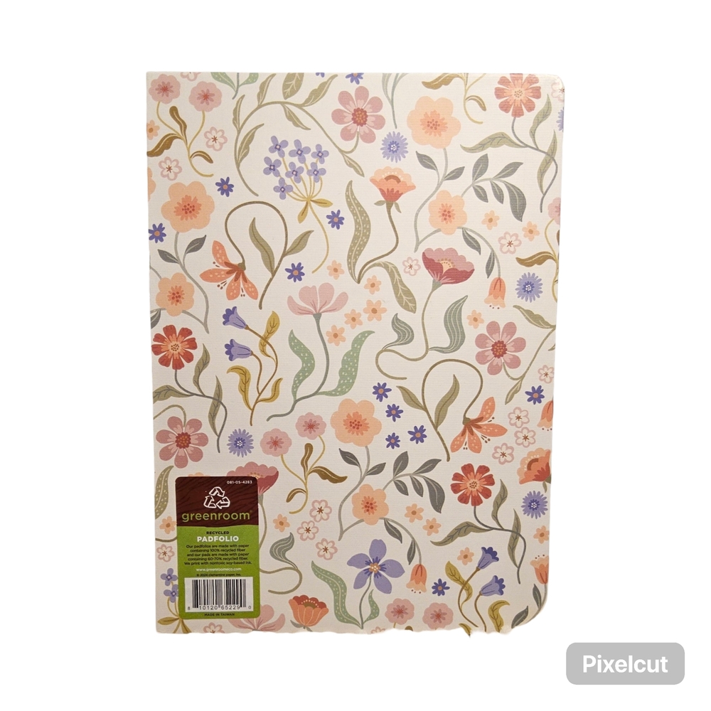 New Floral Design Recycled Padfolio